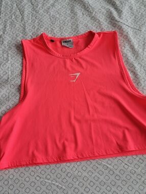 Gymshark Hot Pink Cropped Muscle Tank